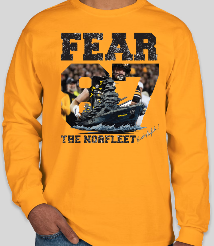 Fear the Norfleet Long Sleeve T-Shirt (White, Black, Gold and Sport Grey)