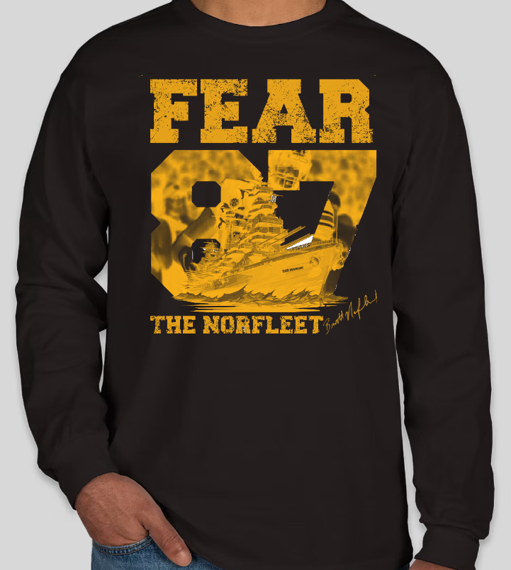 Fear the Norfleet Long Sleeve T-Shirt (White, Black, Gold and Sport Grey)
