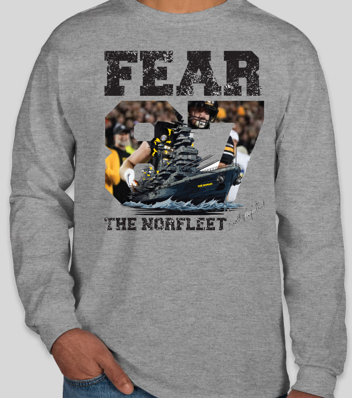 Fear the Norfleet Long Sleeve T-Shirt (White, Black, Gold and Sport Grey)