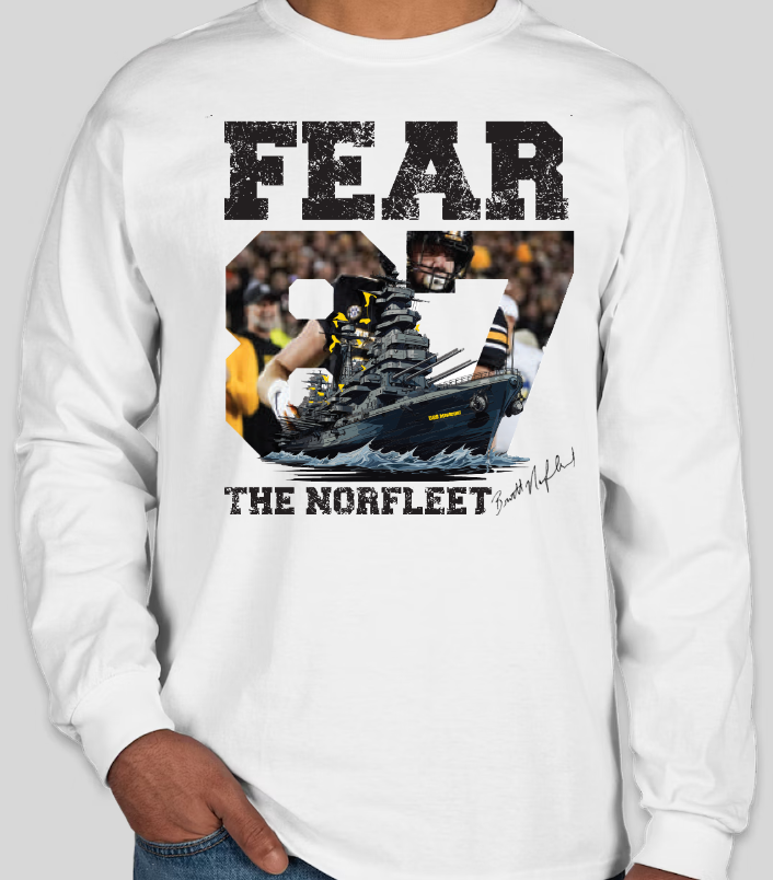 Fear the Norfleet Long Sleeve T-Shirt (White, Black, Gold and Sport Grey)