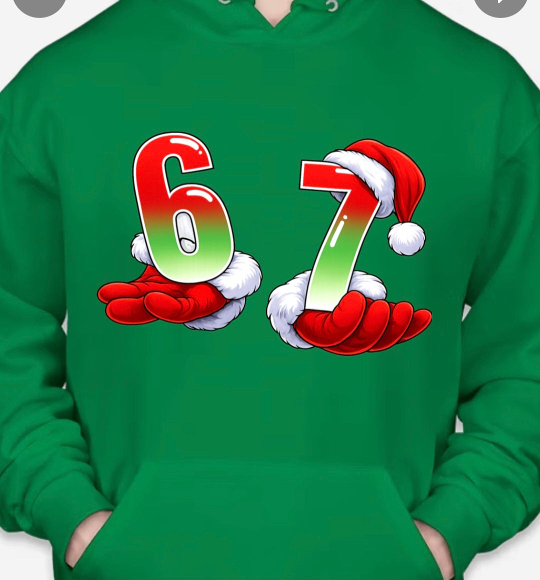Santa Gloves 6 7 Hoodie