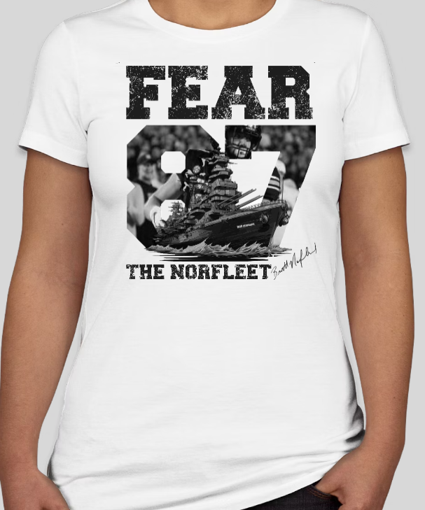 Fear the Norfleet Ladies Slim Fit (Black, Gold and White)