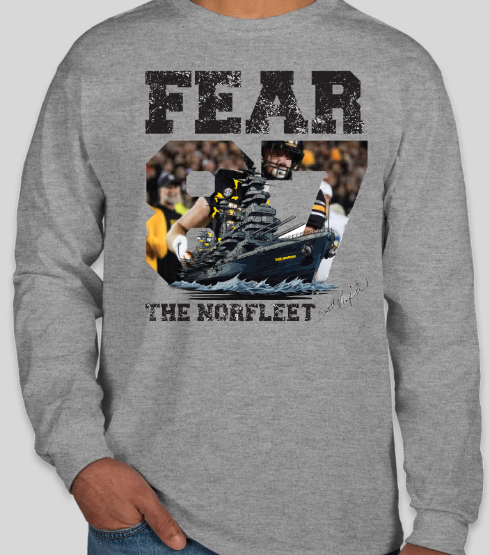 Fear the Norfleet Long Sleeve T-Shirt  (White, Black, Gold and Sport Grey)