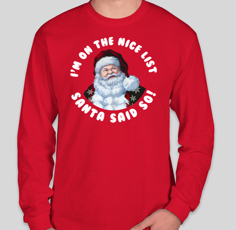 Santa Nice List Long Sleeve