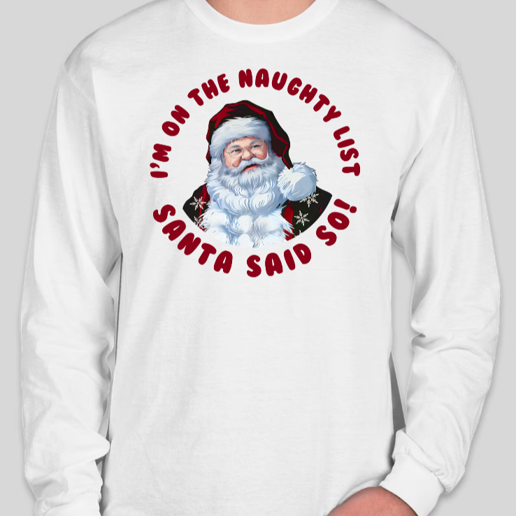 Santa Naughty List Crewneck