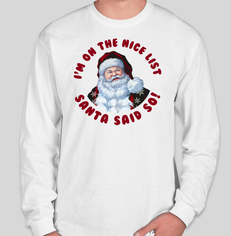 Santa Nice List Long Sleeve