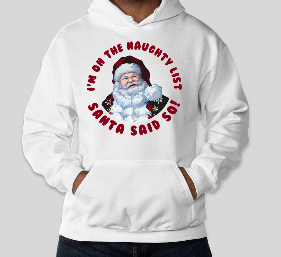 Santa Naughty List Hoodie