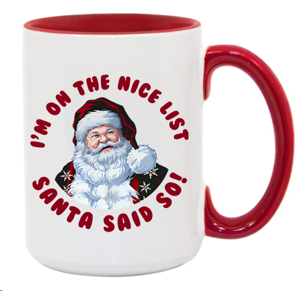 Santa Nice List Coffee Mug