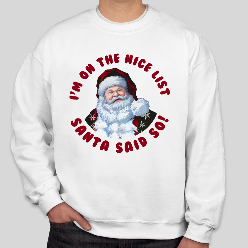 Santa Nice List Crewneck