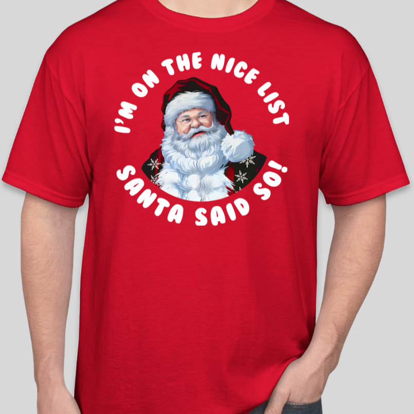 Santa Nice List T-Shirt